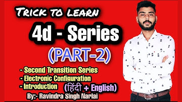 (Part 2) {Element Nb,Mo,Ru,Rh,Pd Concept }Second transition series of elements 4d series(4d श्रेणी)