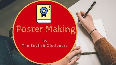 Poster Making || The English Dictionary