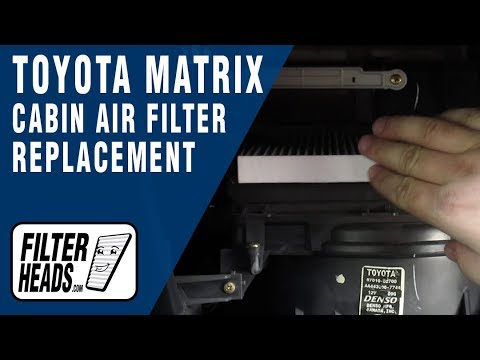 How To Replace Cabin Air Filter 2006 Toyota Matrix Youtube