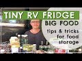 Tips n Tricks for RV REFRIGERATOR STORAGE // how I keep a lot of food in my tiny campervan fridge