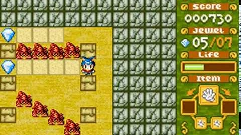 Boulder Dash EX (GBA) Playthrough - Part 4: World Of Sand (480p)