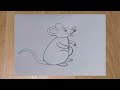 Kolay fare nasıl çizilir 🐁 How to draw easy rat #mousedrawing #ratdrawing 
