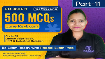 500 MCQ Series - Part XI - Labour welfare and Social Security (Unit 9)