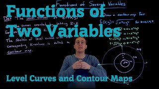 Two Variable Function Contour Maps (4K Lightboard Math Lecture)