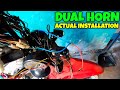 PAANO MAG INSTALL NG DUAL HORN SA MOTOR! ACTUAL INSTALLATION 