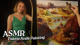 ASMR Palette Knife Painting: Intense Desert (Soft Spoken, 2.5 Hours) screenshot 4