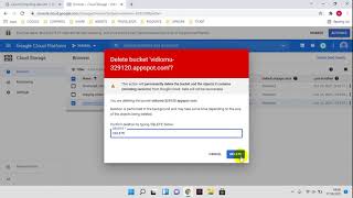 How to Delete Bucket on Google Cloud