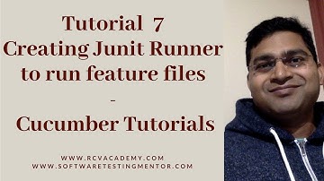 Creating JUnit Runner and executing feature files - Cucumber Tutorials