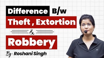 Theft vs Extortion vs Robbery Explained with Examples | BNS Sections 303, 308 & 309 | Roshani Singh