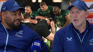 Taniela Tupou & Tom Donnelly on facing the Springboks scrum & maul | Wallabies Press Conference