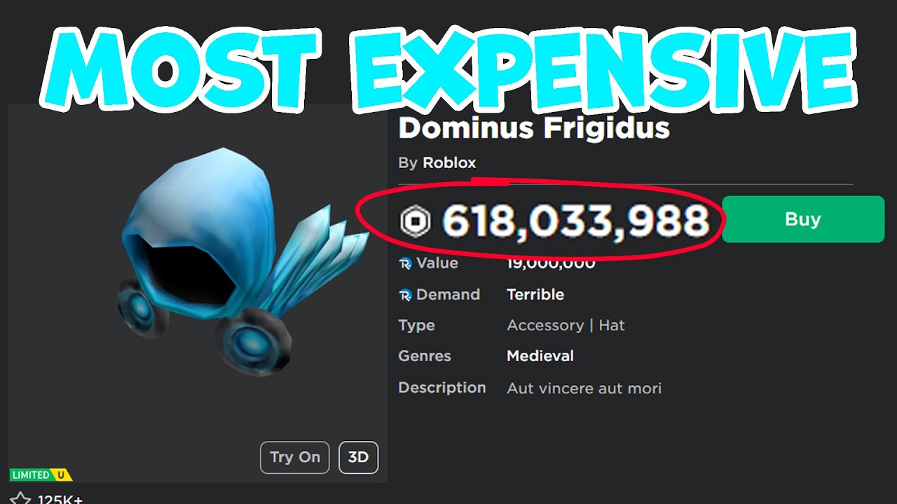 HOW TO GET THE MOST EXPENSIVE ITEMS in ROBLOX!! 