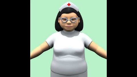 3D Model of Fat Cartoon Nurse Review