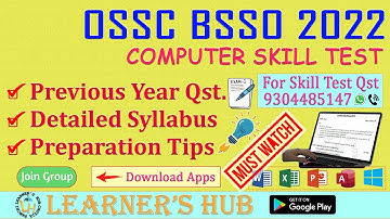 OSSC BSSO 2022 Computer Skill Test Detailed Syllabus & Preparation Tips [Previous Year Question]