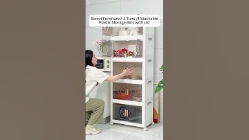 Joybos® Stackable Storage Bins with Lids and Doors