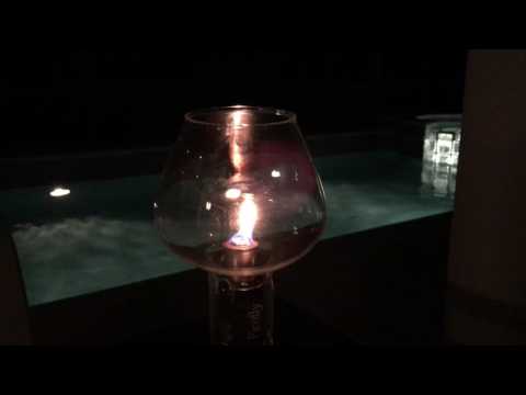 Wine Bottle Oil Lamp with Glass Flame Protector Globe