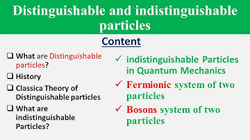 Distinguishable and indistinguishable particles | Statistical Mechanics