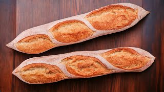 How to Make Beautiful, Crispy & Flavourful NoKnead Baguettes