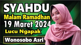 SYAHDUNYA MALAM RAMADHAN PUASA HARI  KE-8 (PENGAJIAN LUCU BERSAMA MUMPUNI DIWONOSOBO,19  MARET 2024)
