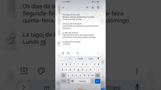 La tagoj de la semajno 🟢#esperanto #Lundo #mardo #merkredo #ĵaŭdo #vendredo #sabato #dimanĉo