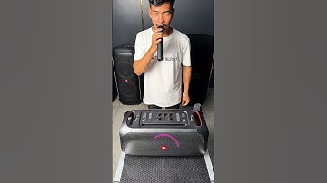 show karaoke setup the JBL party box on the go