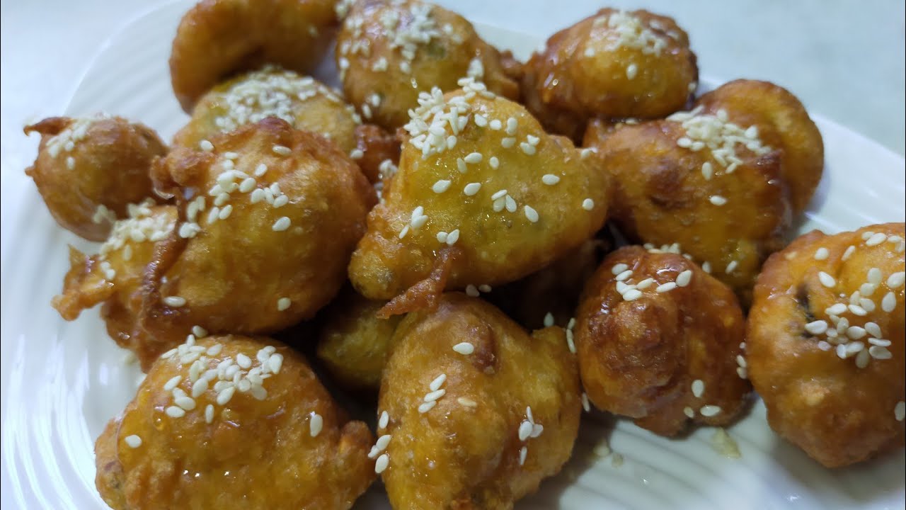 Meethay pakoray with dry fruits/how to make meethay pakoray with dry