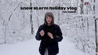 winter weekend, holiday vibes vlog | martinis, snow storm, snacking and making kimchi