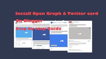 How to implement Open Graph (OG tag) Meta tag and Twitter card in blogger ? || step by step guide .