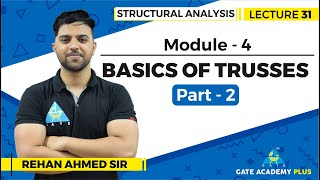 Lecture 31 | Module 4 | Basics of Trusses (Part - 2) | Structural Analysis