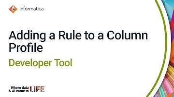 Adding a Rule to a Column Profile in the Developer Tool