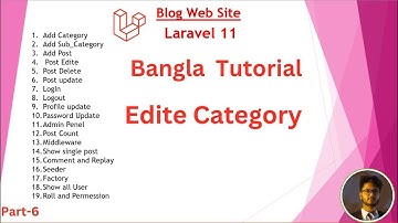 Laravel 11 Blog website Bangla Tutorial | #6  edite categorie | PHP | @Starlink