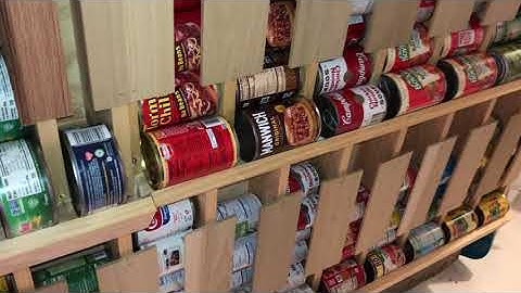 Vertical Canned Food Storage First In First Out
