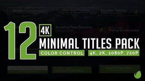 12 Unique Original Minimal Titles Pack