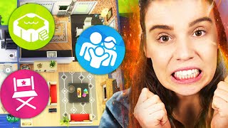 Every room is a random pack in The Sims 4... build challenge!