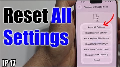 Alle instellingen op de iPhone 17/17 Pro Max resetten