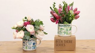 How To Make Cute Tied Mugs Of Flowers As A Perfect Gift!