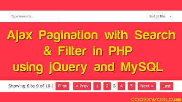 Ajax Pagination with Search and Filter in PHP