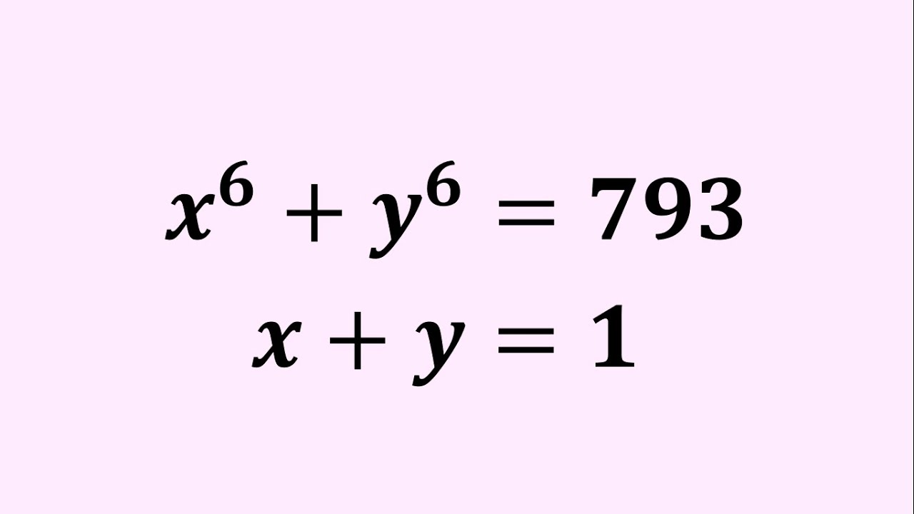 #193*(*≧∇≦)* 品 System of Equations | Math Olympiad | Can You Solve? - YouTube
