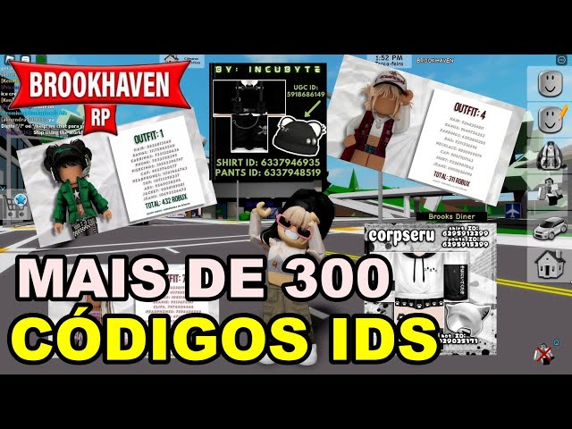 300+ CÓDIGOS DE ROUPAS E ACESSÓRIOS PARA BROOKHAVEN - Roblox 