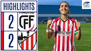MADRID CFF 2 - 2 ATHLETIC CLUB | RESUMEN Liga F Moeve