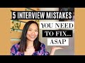 5 Interview Mistakes and How to Fix Them