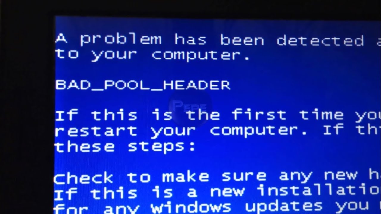 Cómo solucionar el ERROR: Bad_Pool_Header en Windows 7, (Cualquier versión de 32 bits ó 64 bits).