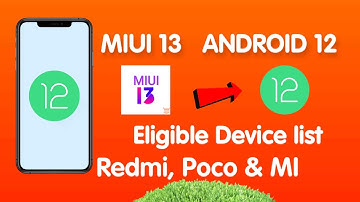 MIUI 13 Android 12 || Device List