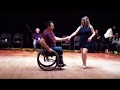 Saida and Vince perform wheelchair salsa demo