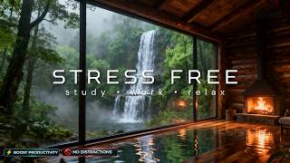 Deep Focus Music for Writing & Coding 💻 Immersive Waterfall Soundscape for Work