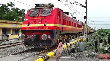 Furious Red Beast WAP-4 Led Howrah-Azimganj & Malda Intercity Exp Skip Between Railgate Quickly | ER