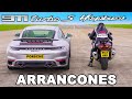 Porsche 911 Turbo S vs Suzuki Hayabusa: ARRANCONES