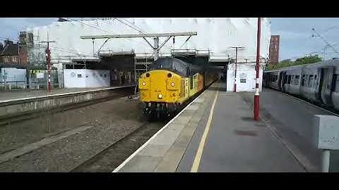 Colas Rail 37057 tnt 37607 power through Stoke-on-Trent, 1Q42 Derby RTC to Derby RTC 2/7/24