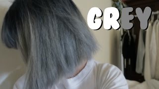 How to: Color Hair BLUE & GREY ▹ Bleaching Hair Again! - YouTube