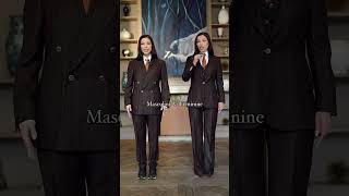 Masculine Vs Feminine 🪡 #masculine #feminine #suits #tailoring #details #tips #shorts  #fashion