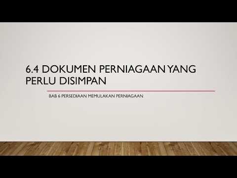 Video: Dokumen Apa Yang Diperlukan Untuk Setiap Usahawan